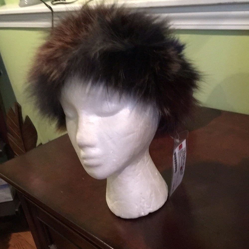 NWT dyed knitted Fox headband !